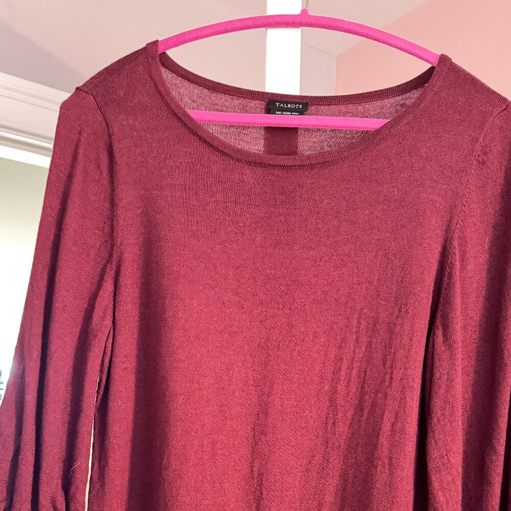 Talbots size medium, wine colored light sweater